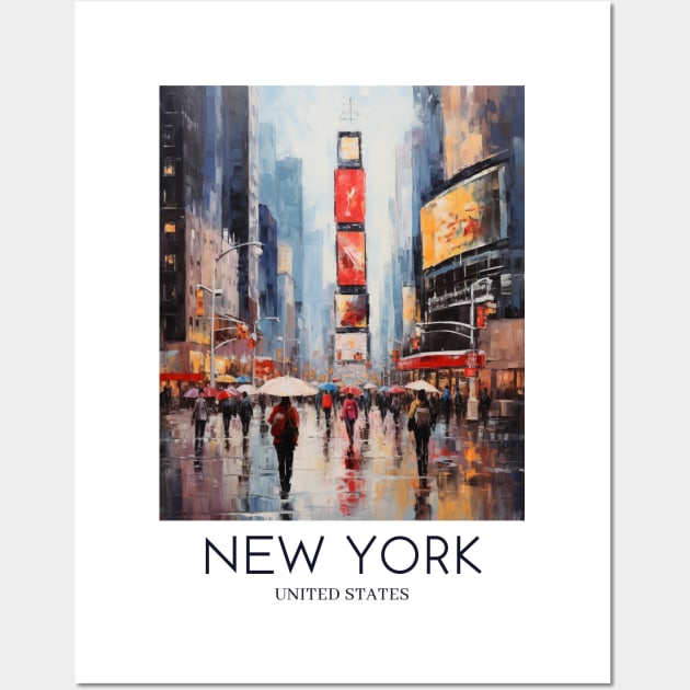 An Impressionist Painting of New York - United States Wall Art by Studio Red Koala